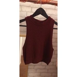 Burgundy Sleeveless Shirt